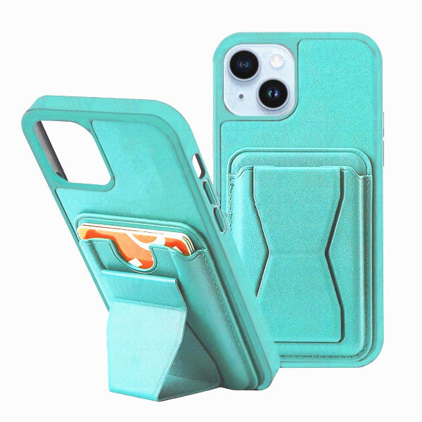 Étui portefeuille avec porte-cartes et béquille pour iPhone 15 Étui portefeuille avec porte-cartes et béquille pour iPhone 15